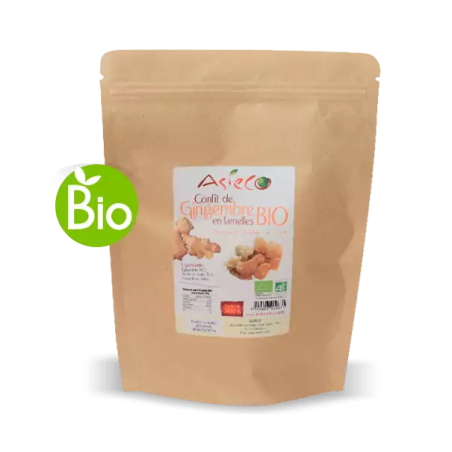 Confit de Gingembre Bio en lamelle | Meilleure Qualité | Sachet 5kgs