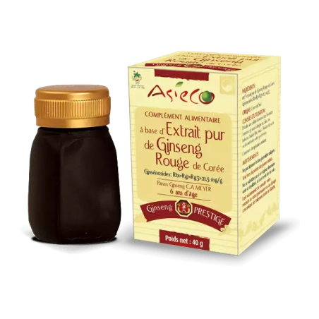 Ginseng Rojo Coreano | Calidad Prestige| Rg1+Rb1 25,5mg/g|Vial 40g